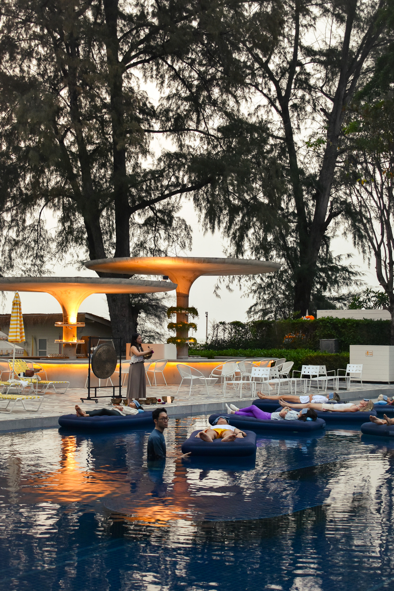 floating sound healing in Bangkok